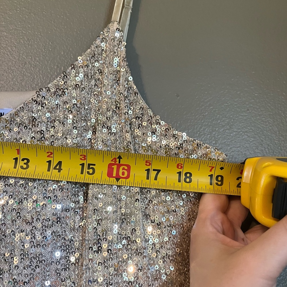 Steve Madden Silver Sequin Tank Top - Picture 7 of 9